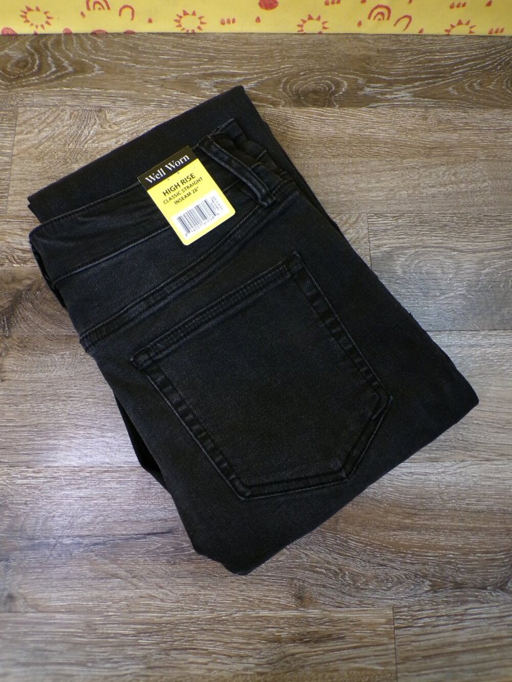 Well Worn NWT Women's Black High Rise Classic Straight Leg Pant Size 6/28